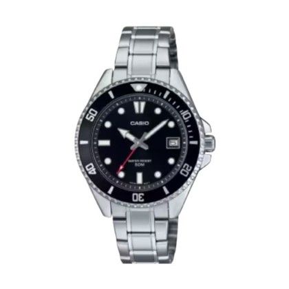 Casio General MDV-10D-1A1V Silver Stainless Steel Band Men Watch